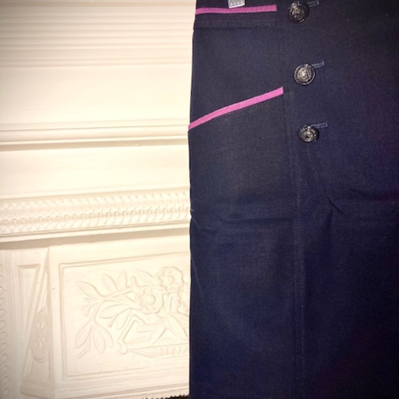 Brooks Brothers Navy & Purple Suit Skirt, Size 0 - Picture 2 of 3